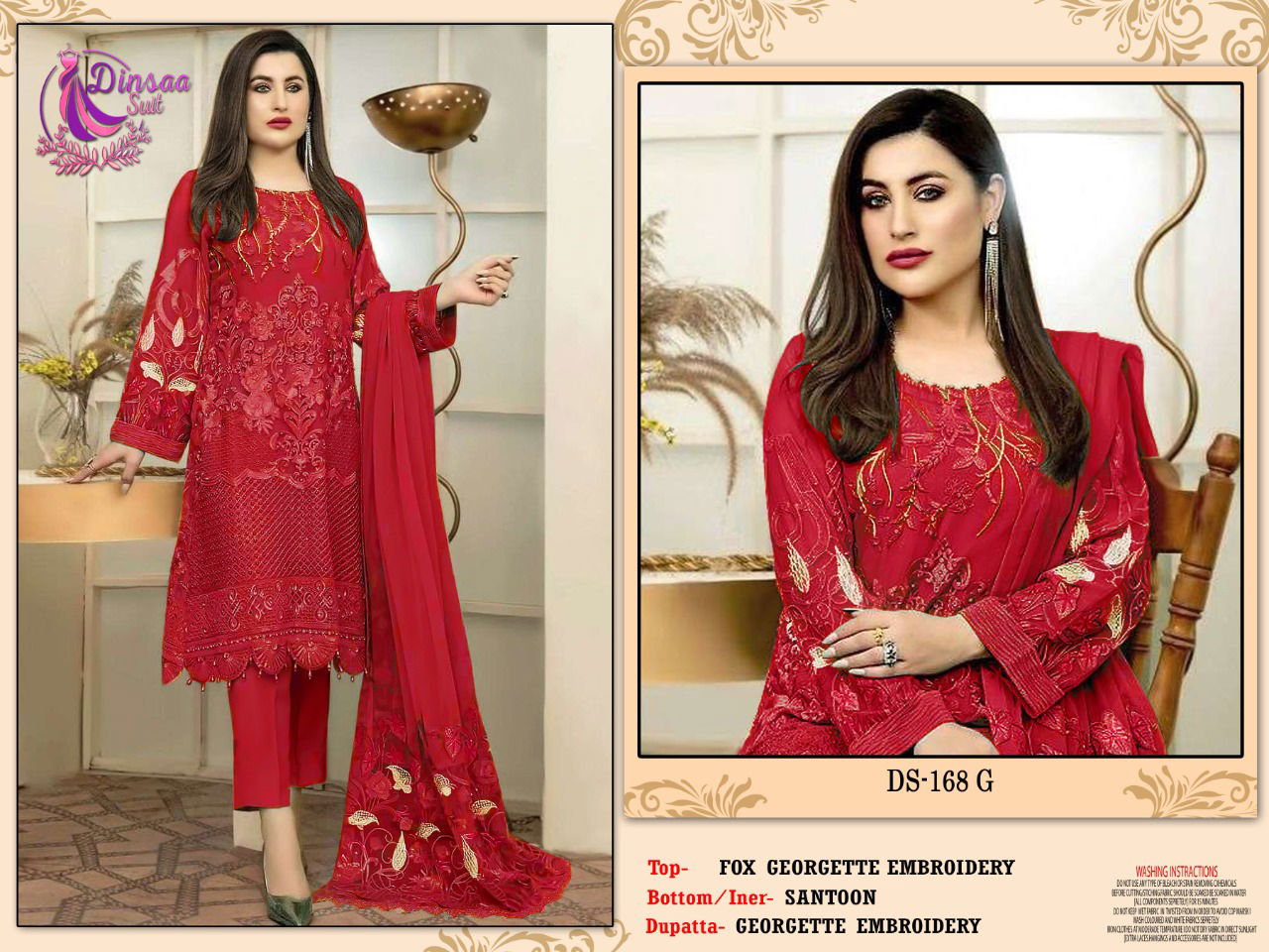 168 New Colour Dinsaa Suit Designer Wholesale Pakistani Salwar Suits Catalog